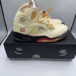 Jordan 5 Off-White Sail Size 10.5 – Excellent Condition OG Box & All