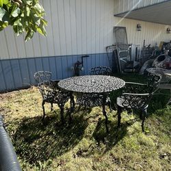 Ornate Cast Iron Patio Set