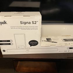 Polk Signa S2 Soundbar And Wireless Subwoofer Speaker 