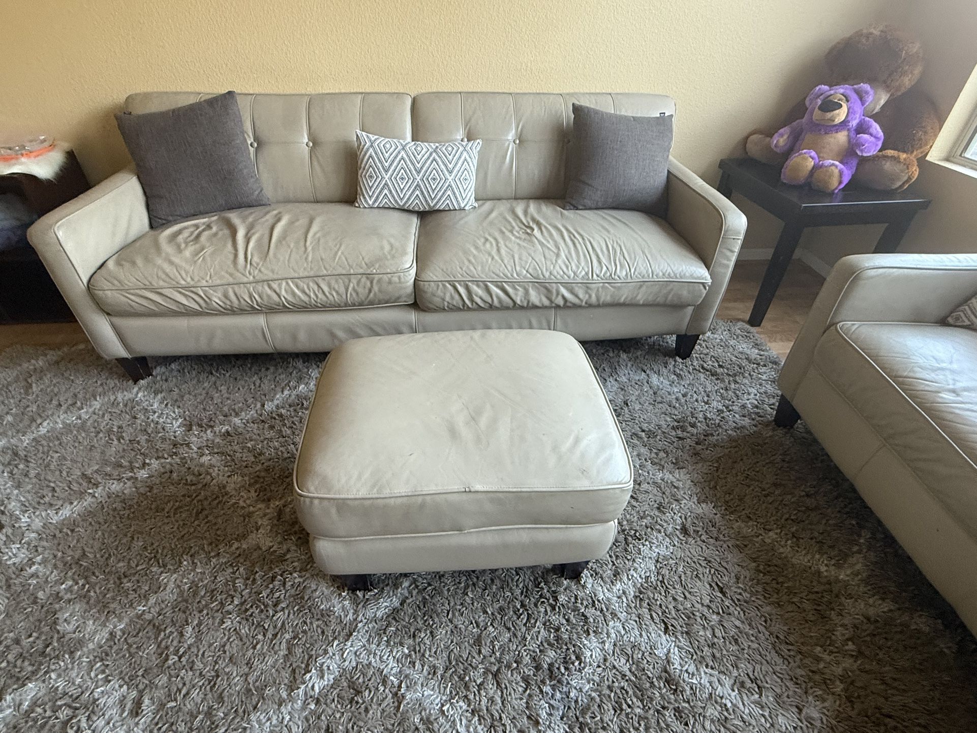 Sofa Loveseat And Ottoman Full Leather