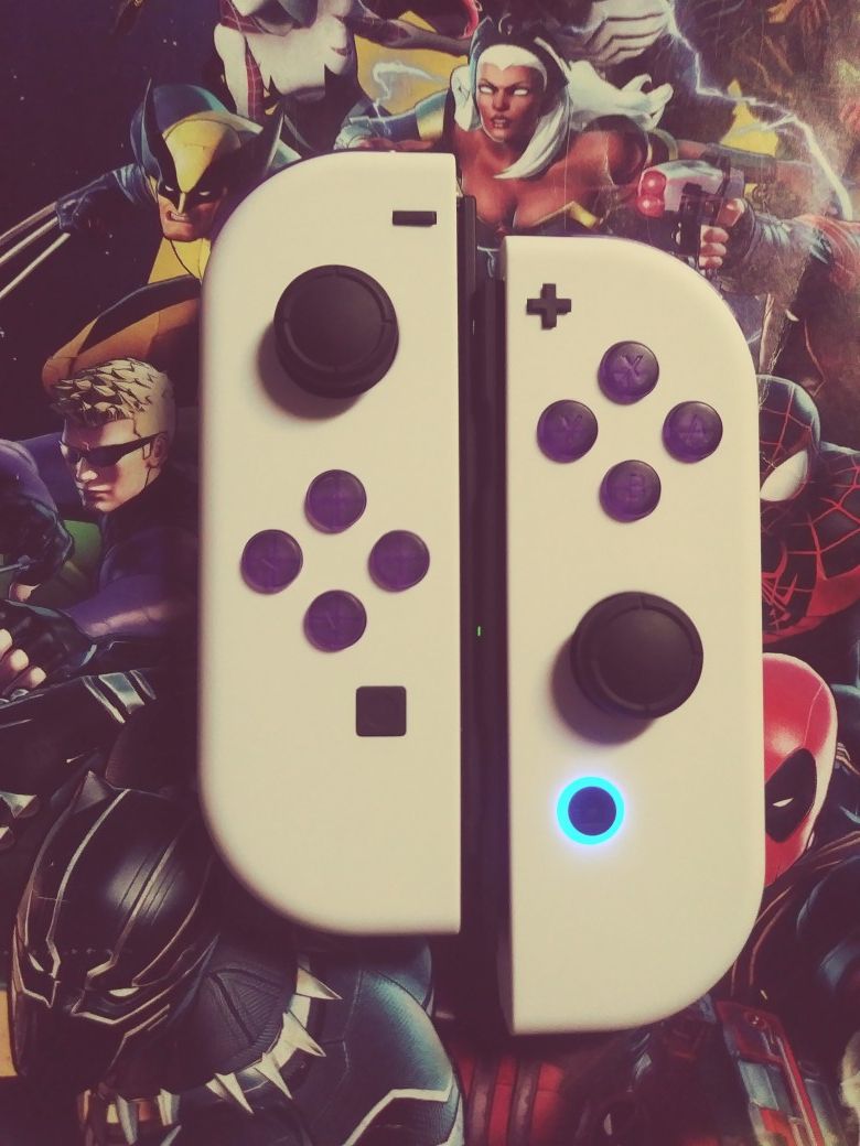 Nintendo Switch Custom Joy Cons, White & Purple!👀