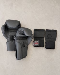 Boxing Gloves + Hand Wraps Combo