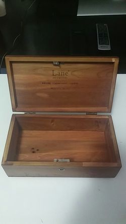 Wooden safe box with working lock and key