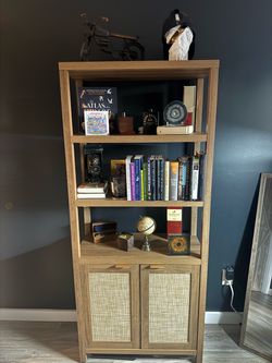 Rattan bookcase