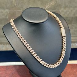 🚨🚨🚨 Solid 10K Rose 🌹 Gold Miami Cuban Diamond Chain