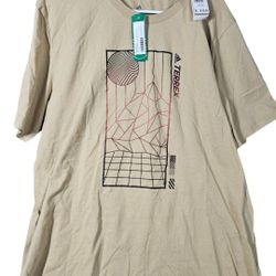 Adidas TX Mou Fu short sleeve T-shirt  Sz XL Tan