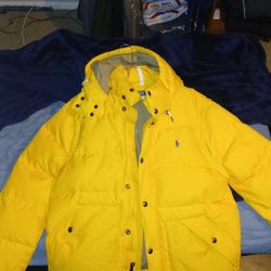 Yellow Polo Ralph Lauren Puffer Jacket For Men