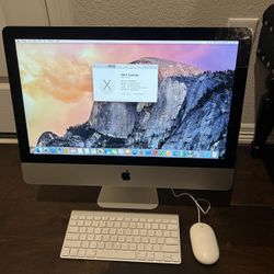 iMac 21.5” All In one desktop Intel i5 CPU 1.4Ghz 8GB DDR3 500GB HD WiFi USB OSX Yosemite