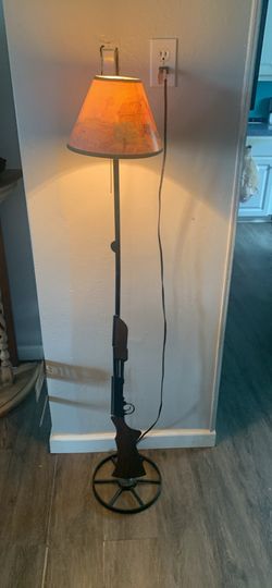 Metal Pew Pew Floor Lamp with Shade