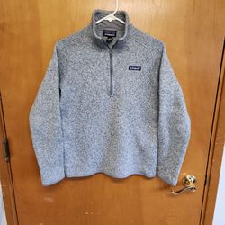 Patagonia Women's M Better Sweater Quarter Zip Gray Pullover 