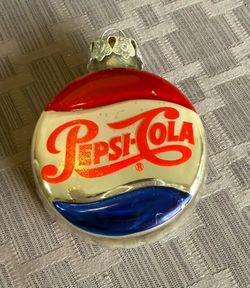 Vintage 90s Pepsi-Cola Bottle Cap Christmas Ornament