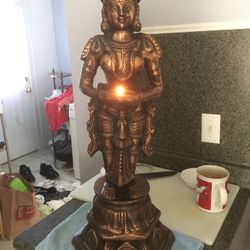 26” tall Hindu Welcome Lady Diya - Oil Lamp