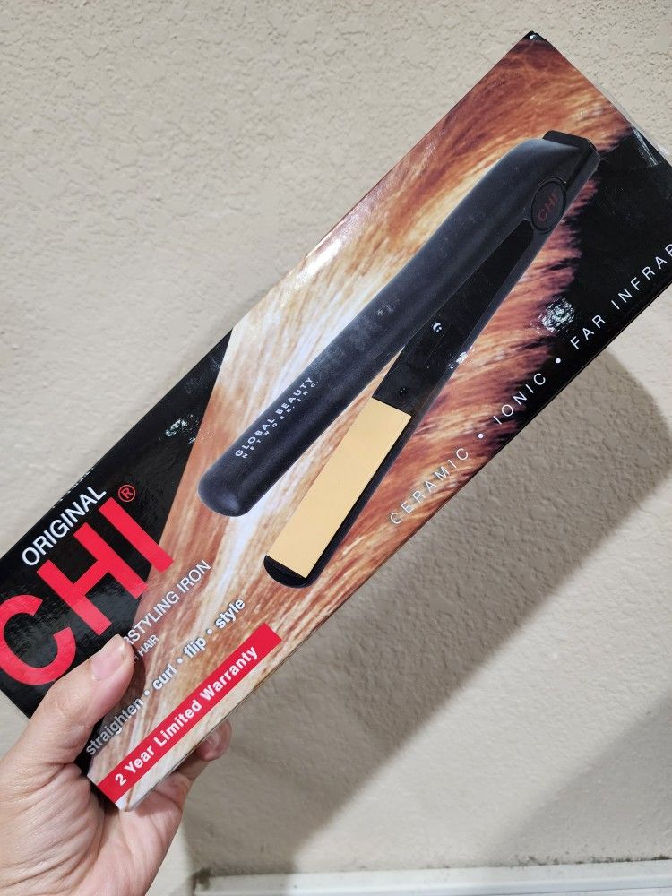 CHI Original Ceramic Hair Straightening Flat Iron | 1" Plates
