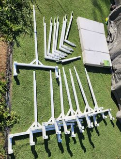 Fastfit White Metal Light Stand Uprights NEW BOX & LOOSE PIECES LOT