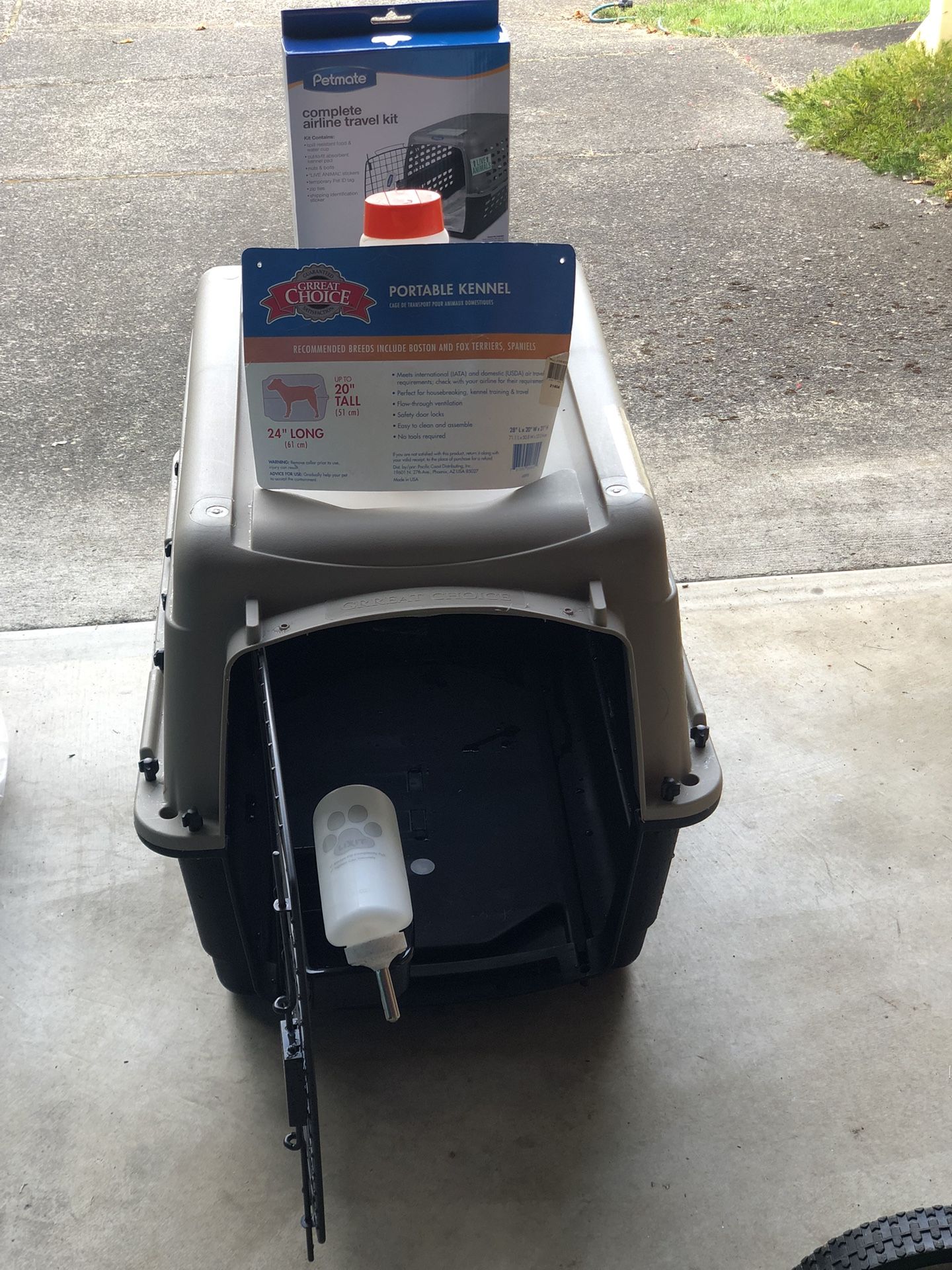 Pet Kennel -Hard Cover-Fits 24” Long & Up To 20” Tall 