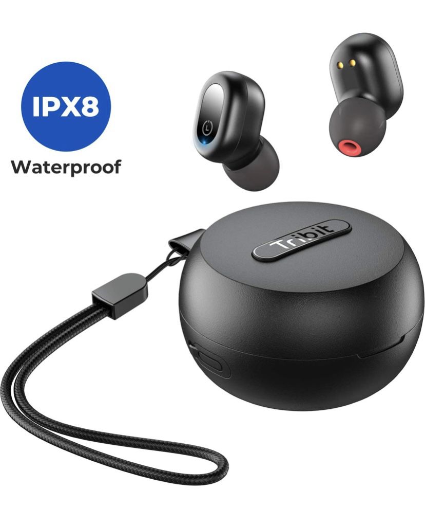 🎧FlyBuds 1 Wireless Earbuds - 5.0 Bluetooth Earbuds IPX8 Waterproof Wireless Charging USB-C Stereo Sound Deep Bass 36H Playtime- True Wireless Earbud