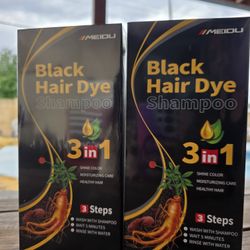  Meidu Black Hair Dye Shampoo X 2 Exp 2027