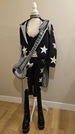 Paul Stanley KISS Inspired Halloween Costume with Platform Boots