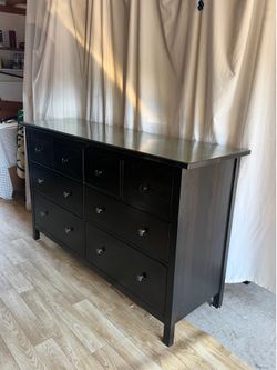 A beautiful IKEA dresser, black and brown