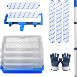 NEW - Paint Roller Kit, 12PCS Painting Set with Extension pole