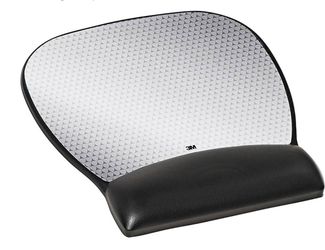 3M Precise Mouse Pad with Gel Wrist Rest, Soothing Gel Comfort with Durable, Easy to Clean Leatherette Cover, Optical Mouse Performance, 9.2" × 8.7", 
