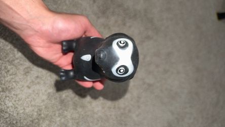 Squeezy Black & White Dachshund Dog Squeeze Toy Stress Reliever
