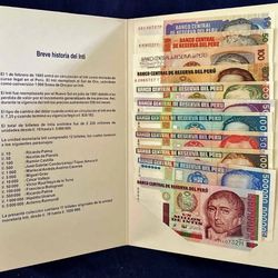 Peru Folder With 11 Colection Banknotes 