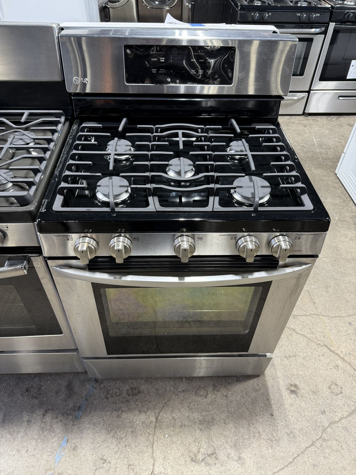 LG Stainless steel 5 burner range stove