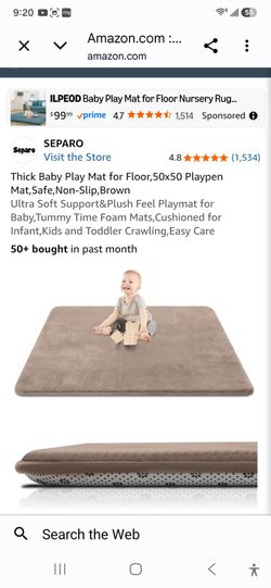 Separo Thick Baby Play Mat 50x50 Brown