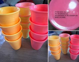 Set of 12 Colorful Reusable Plastic Cups | $10