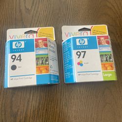 HP VIVERA 97 And 94 ink cartridge Tri Color And Black. BOTH EXPIRED 2007/2008.