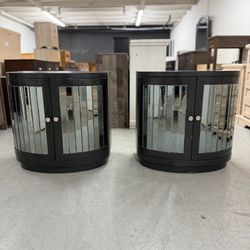 2 Mirrored Nightstands/ Nightstand Set / End Tables / Side Tables