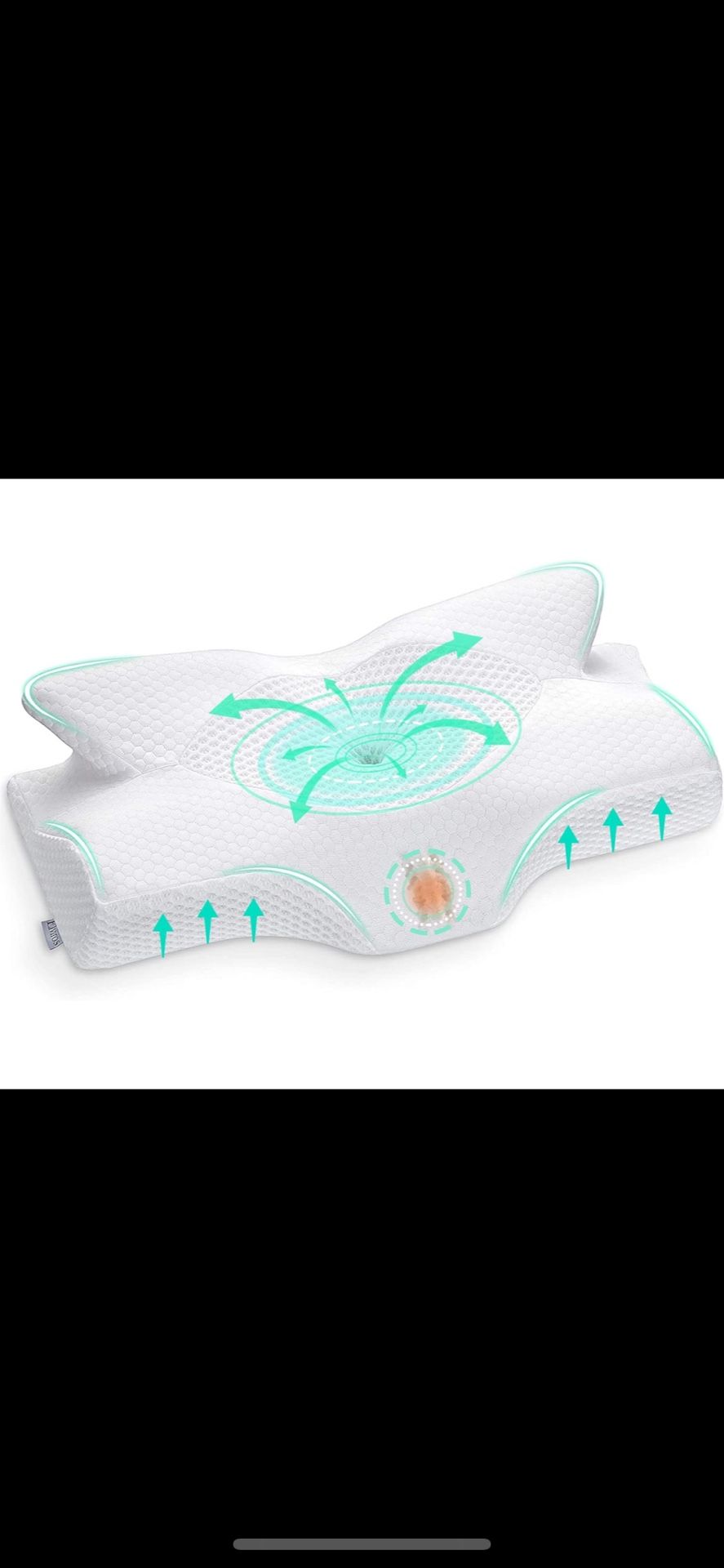 Elviros Cervical Memory Foam Pillows for Neck and Shoulder Pain, Ergonomic Orthopedic Sleeping Support Pillow for Side Sleepers, Back and Stomach Slee