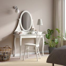 IKEA, HEMNES White Dressing table with mirror