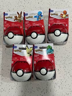 Mega Pokémon Poké Ball Building Sets Legos – Lot of 5