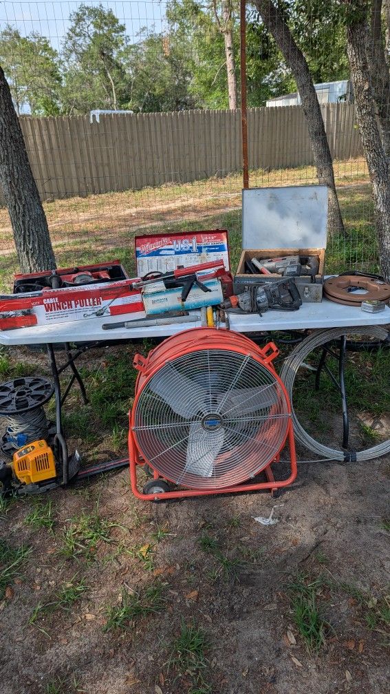 Power Tools, Trimmers, Steel Cable, Wench, ECT