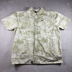 LRG Lifted Research Group Shirt Men’s 3XL Green Button Big Tall AOP #2816