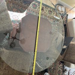 Kitchen Table Base With 2 Glass Table Tops