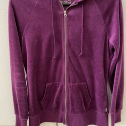 New Gilligan & O’Malley 2-piece Velour Tracksuit Set In Purple/Pink/ Zip Front Hoodie Jacket With Pants 