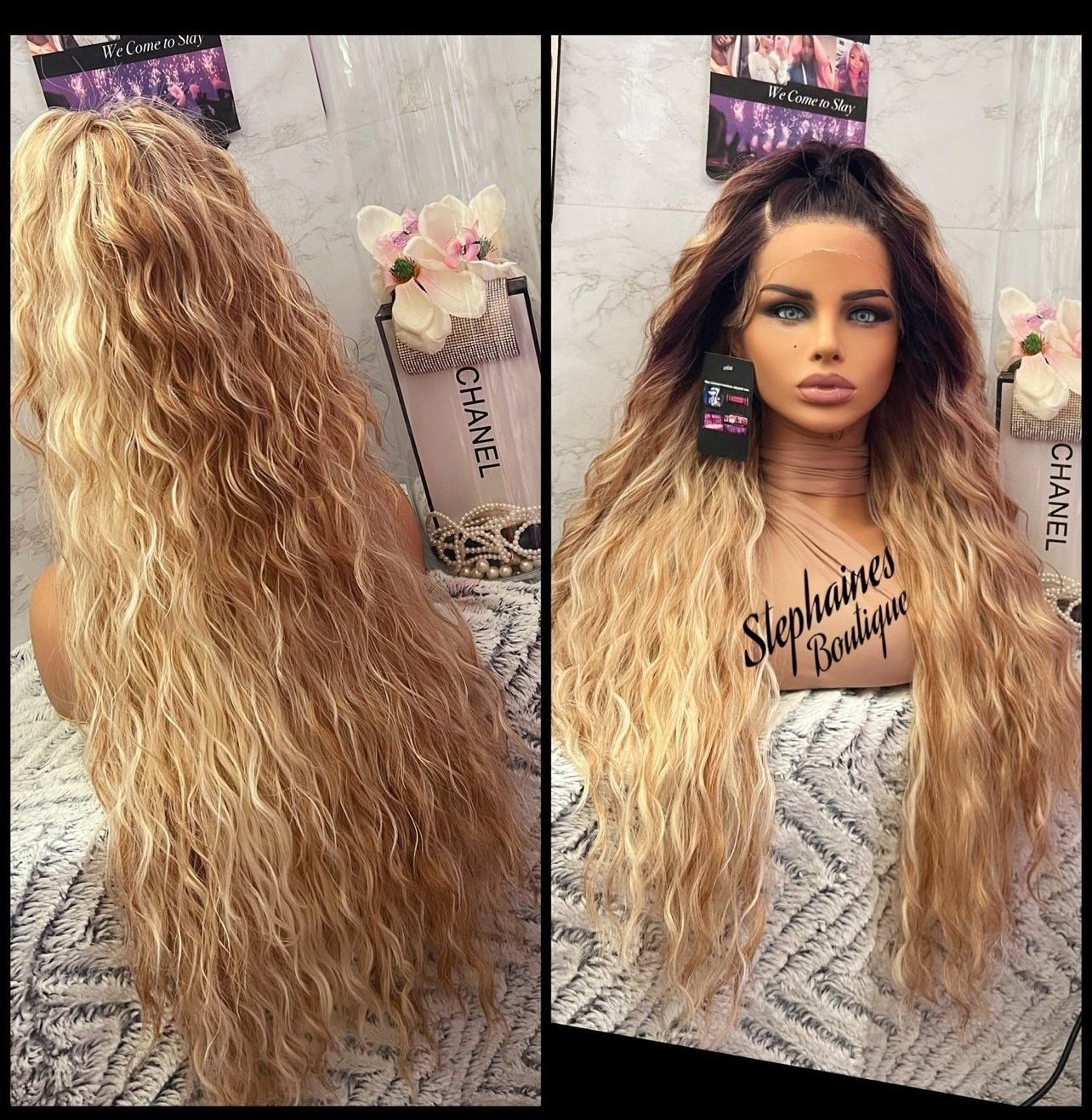 Human Hair Blended lace Front Wig