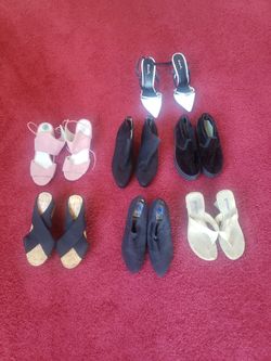 7 PAIR WOMAN SHOES