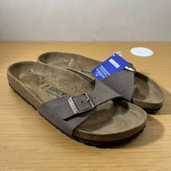 Birkenstock Madrid Mocha Brown Slide Sandals Women’s Size 7 New With Tags 