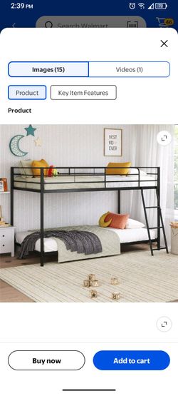 Twin bunk bed