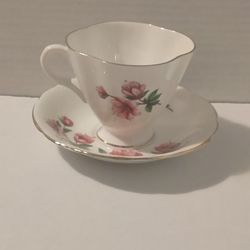 Vintage Clarence English Bone China Cup & Saucer