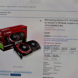 MSI GEFORCE 1070 GRAPHICS CARDS