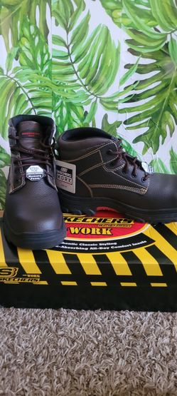 Sketcher Dark Brown Mens Steel Toe Boots