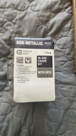 Commercial electric outdoor GFCI AND IN-use cover kit. 1-gang   NEW