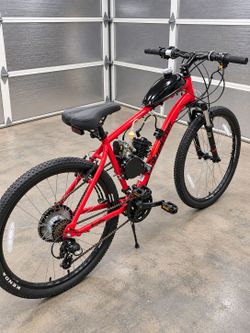 Motorized bicycle gas bike delivery available for a fee