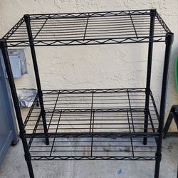 3 tier wire shelving black