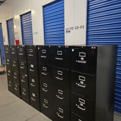 Solid metal file cabinet with key letter size hon brand